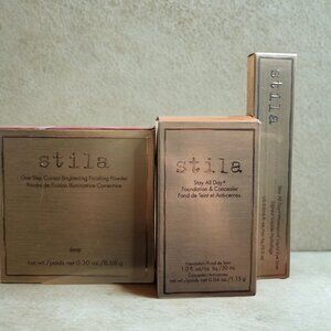 Stila 3 Pc Makeup Bundle- Foundation, Concealer, Eyeliner and Powder - NIB
